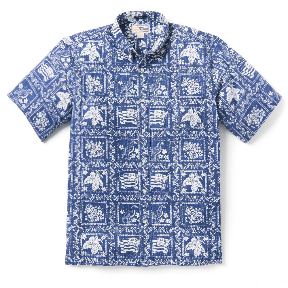 Reyn Spooner Men's Lahaina Sailor Button Front – Citrus and Moss