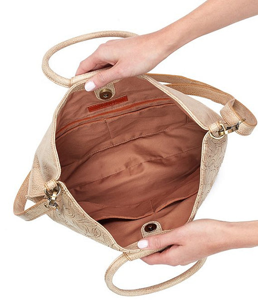 HOBO Sheila Large Satchel -Gold Leaf