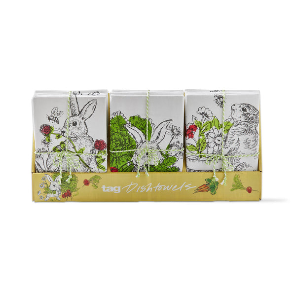 Bunny Dishtowel Assortment of 18 & CDU - Multi