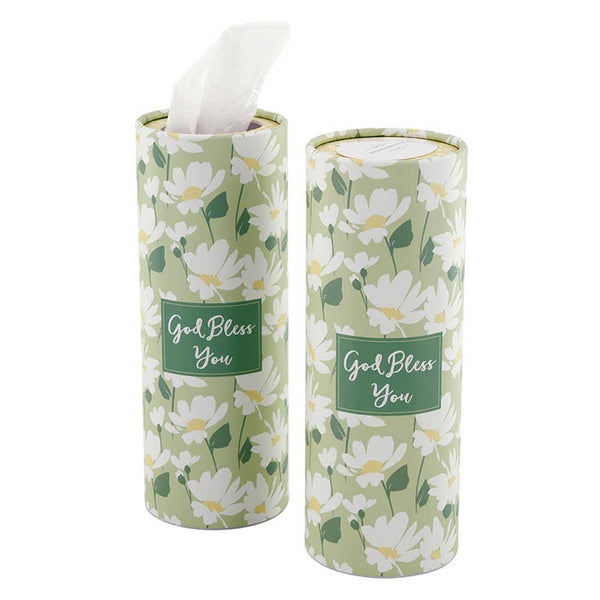 Tissue Display - Daisy: Cardboard, 3-ply Tissue / 11.5" W x 7.25" H x 1" D