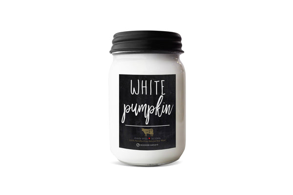 13 oz Mason Jar Candle: White Pumpkin