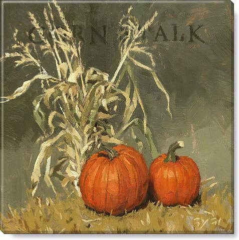 CORN STALK GICLEE WALL ART: Multicolor / Mini: 5x5x1 inches