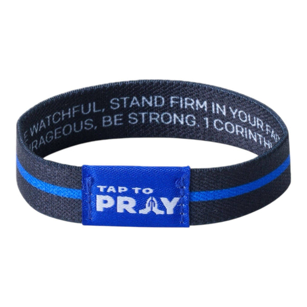 Tap To Pray® Wristband – First Responders - Law Enforcement: Large