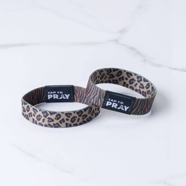 Tap To Pray® Wristband – Safari Leopard: X-Large