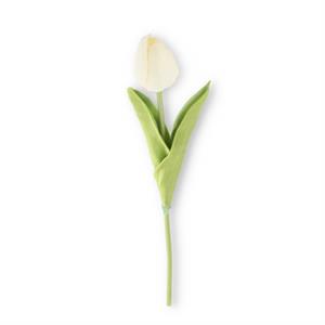 10.5 Inch White Real Touch Mini Tulip Stem