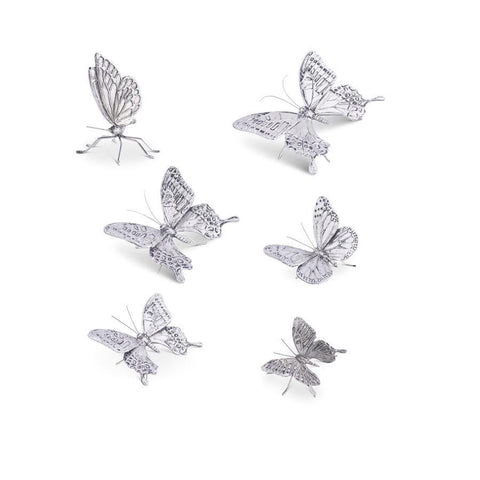 Silver Butterflies Décor