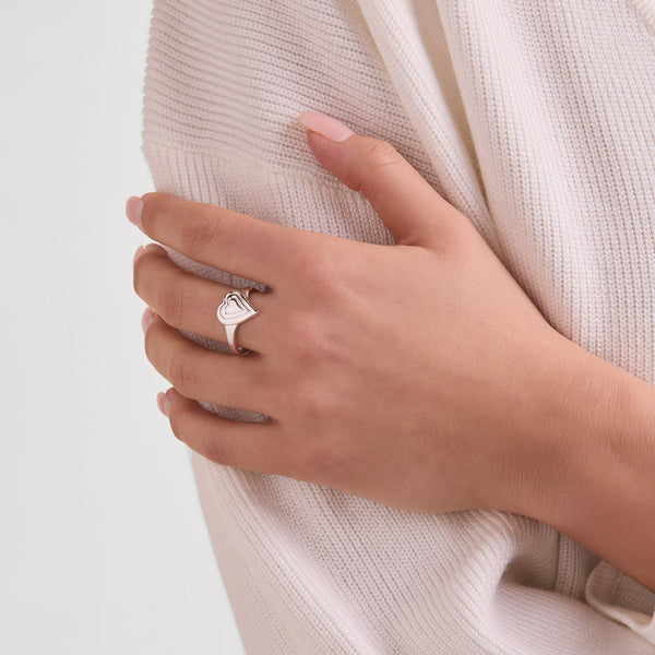 Emanate Love Signet Heart Ring