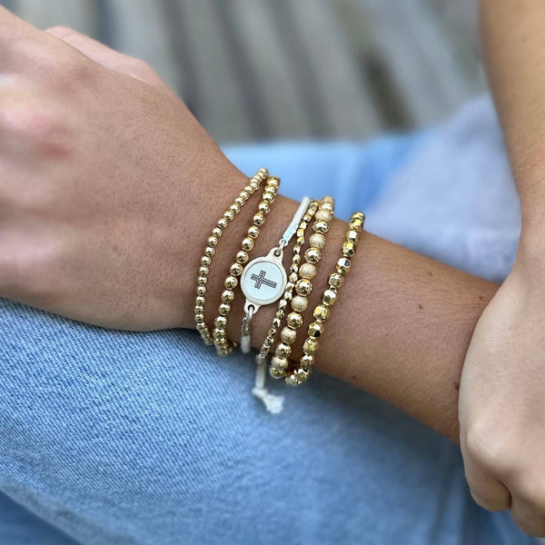 Tap To Pray® Survivor Series Bracelet: Onyx + Cross