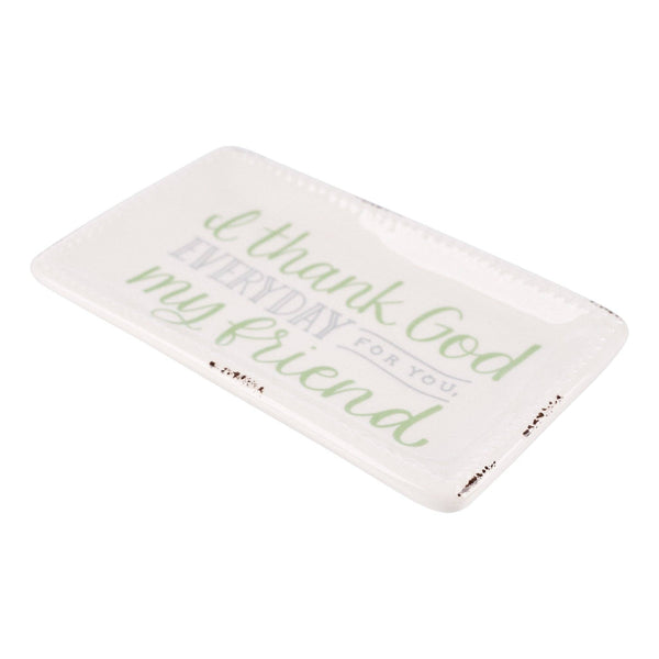Thank God For You Friend Trinket Tray