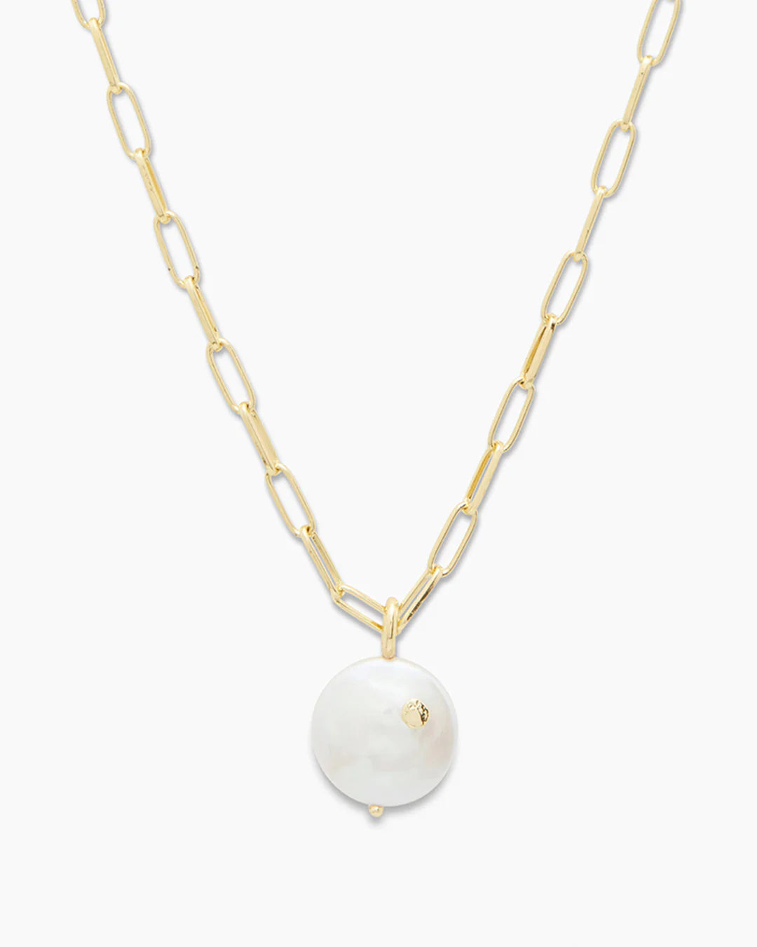 Gorjana Reese Pearl Charm Necklace