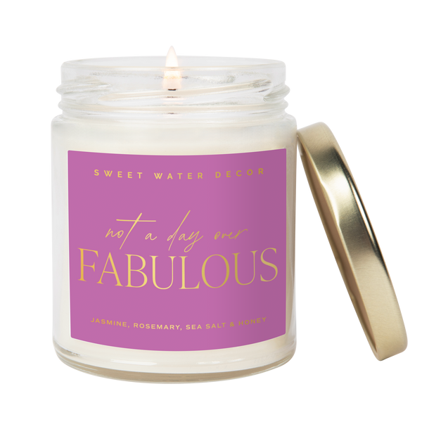 Not A Day Over Fabulous Soy Candle (Gold Foil) - Gifts
