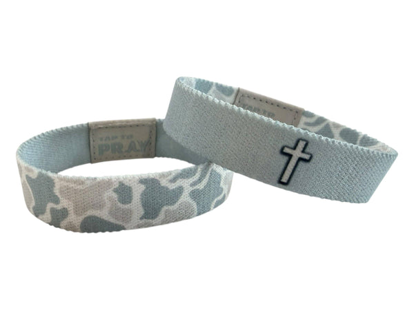Tap To Pray® Wristband – River Rock Camo - Aspen: Large