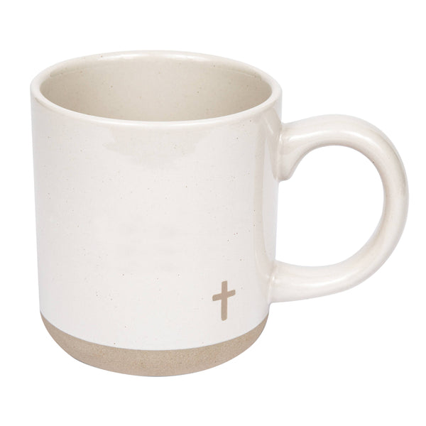Cross Stoneware Coffee Mug - Home Decor & Gifts