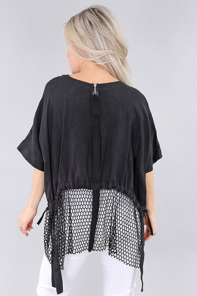 Michael Tyler Short Sleeve Drawstring Top
