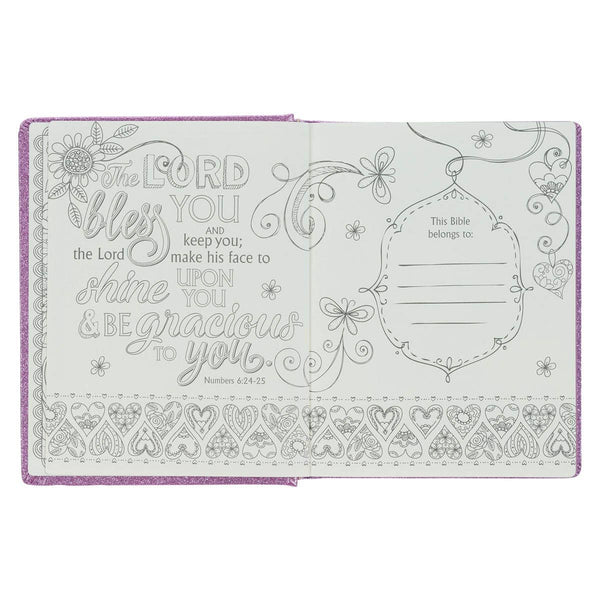 Purple Glitter My Creative Bible for Girls - an ESV Journali