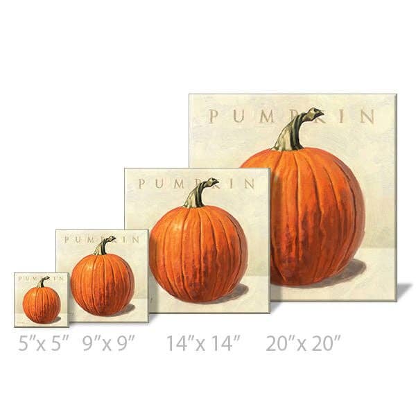 PUMPKIN GICLEE WALL ART: Multicolor / Mini: 5x5x1 inches