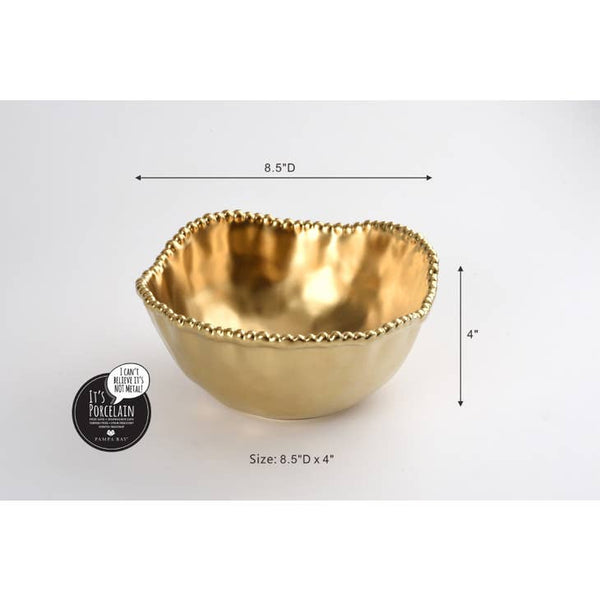 Pampa Bay Medium Salad Bowl - Gold