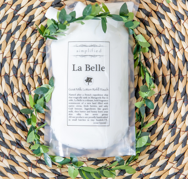 20oz Goat Milk Lotion Refill Bag: Plain Goat Milk (Sensitive Skin)