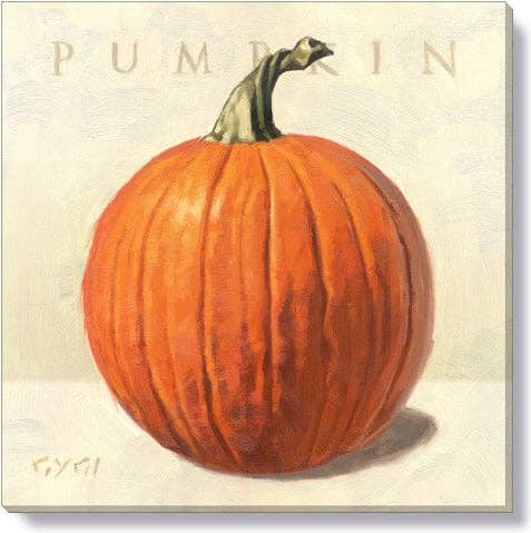 PUMPKIN GICLEE WALL ART: Multicolor / Mini: 5x5x1 inches