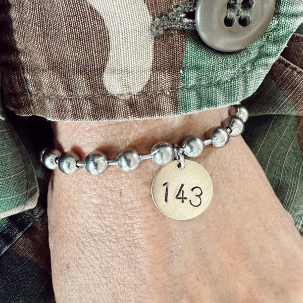 Stainless Steel & Brass Coin Tag Bracelets: 8 / Love You More