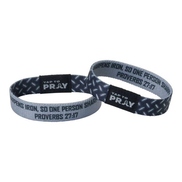 Tap To Pray® Wristband – Iron Sharpens Iron: Medium