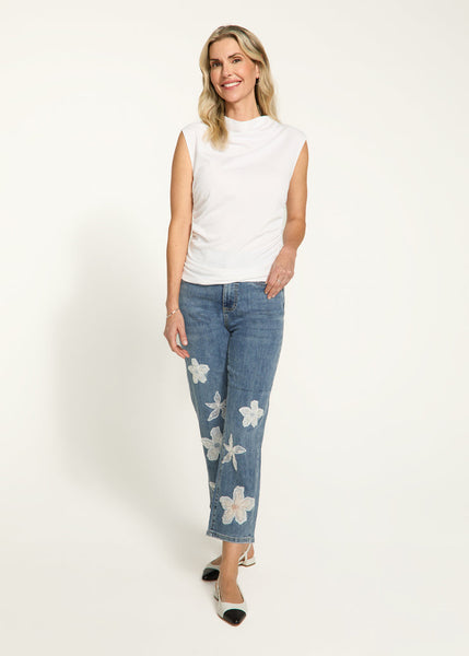 Rushed Cap Sleeve Top