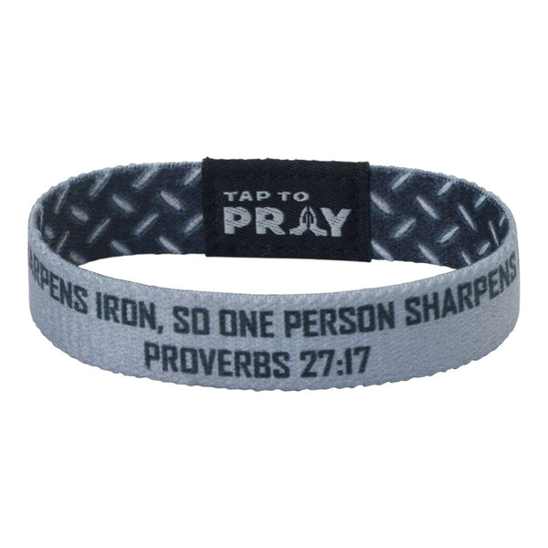 Tap To Pray® Wristband – Iron Sharpens Iron: Medium