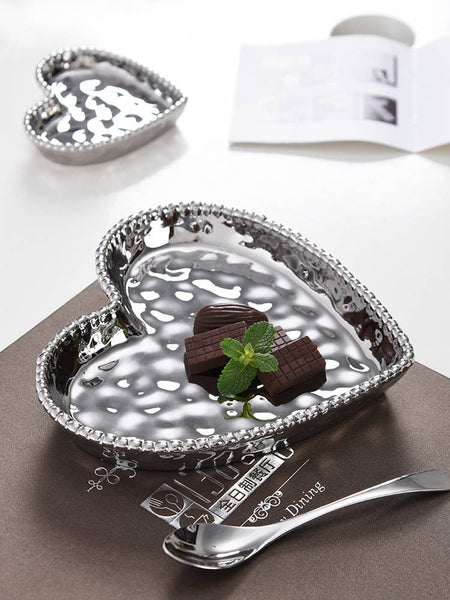 Heart Dish Silver