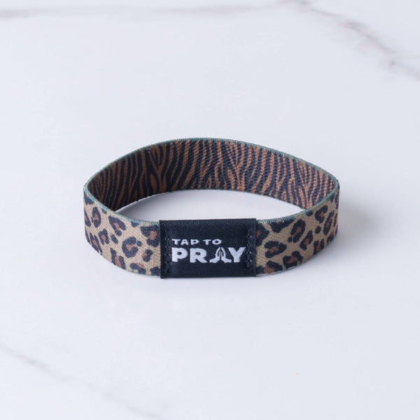 Tap To Pray® Wristband – Safari Leopard: X-Large