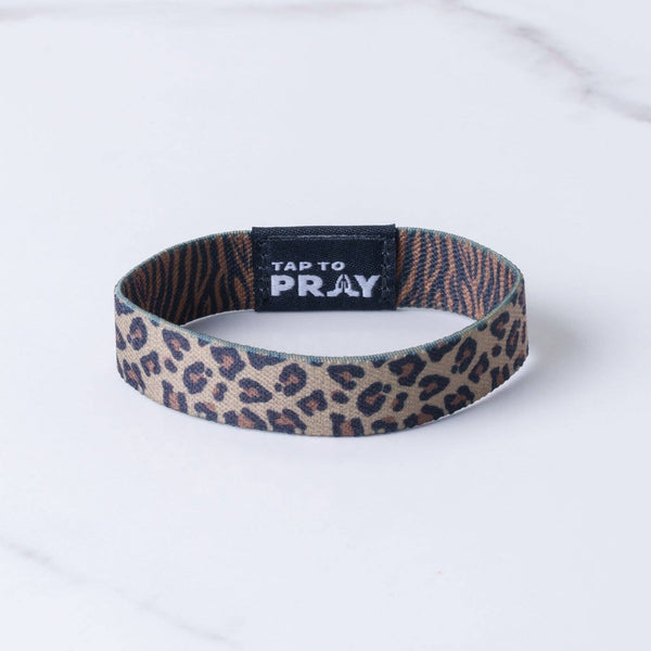 Tap To Pray® Wristband – Safari Leopard: Large