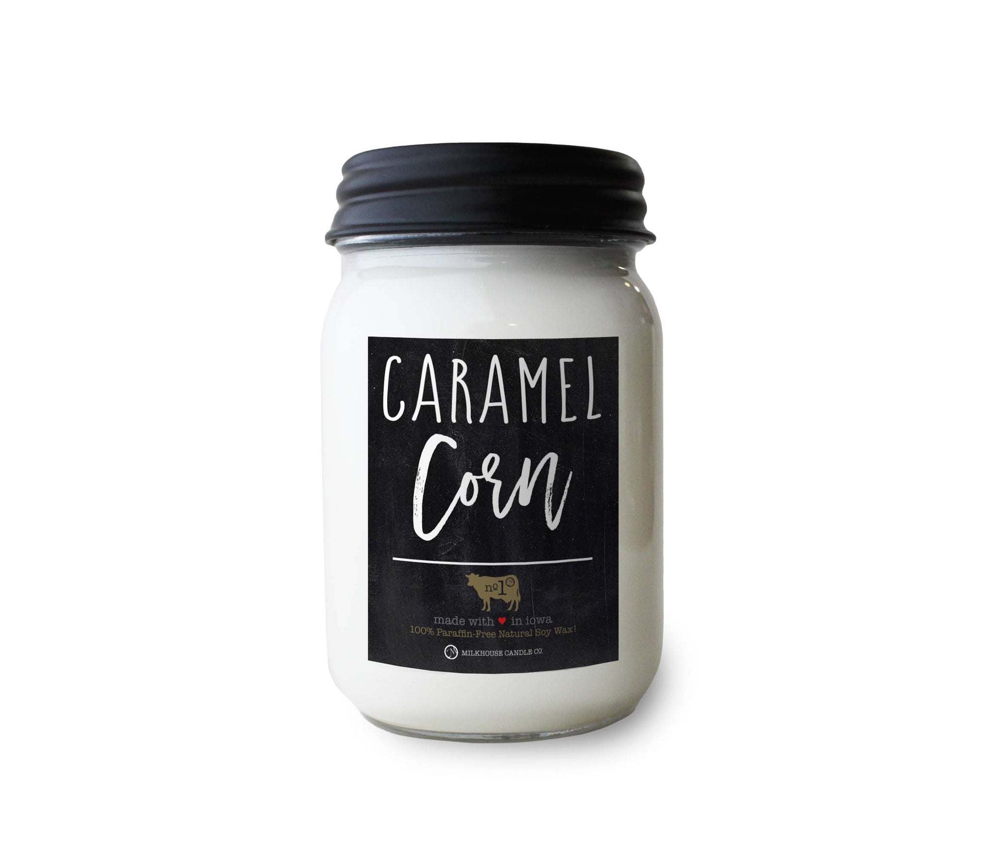 13 oz Mason Jar Candle: Caramel Corn