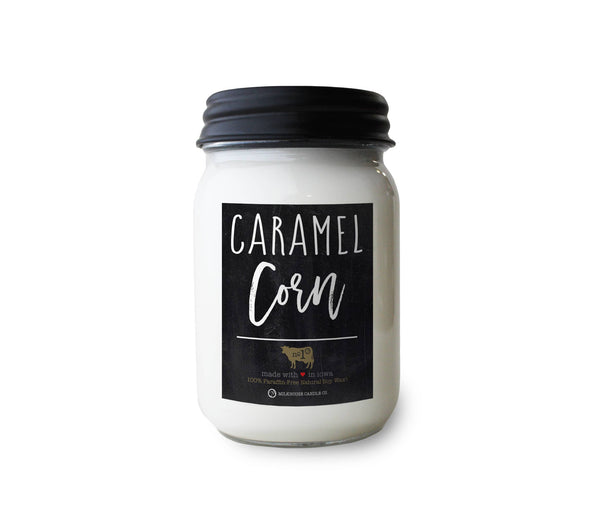 13 oz Mason Jar Candle: Caramel Corn