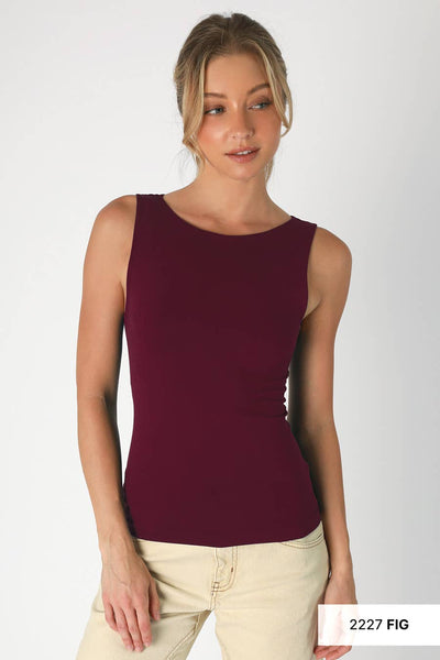 NS8321 - Clean Line Boat Neck Tank Top: 2227 Fig