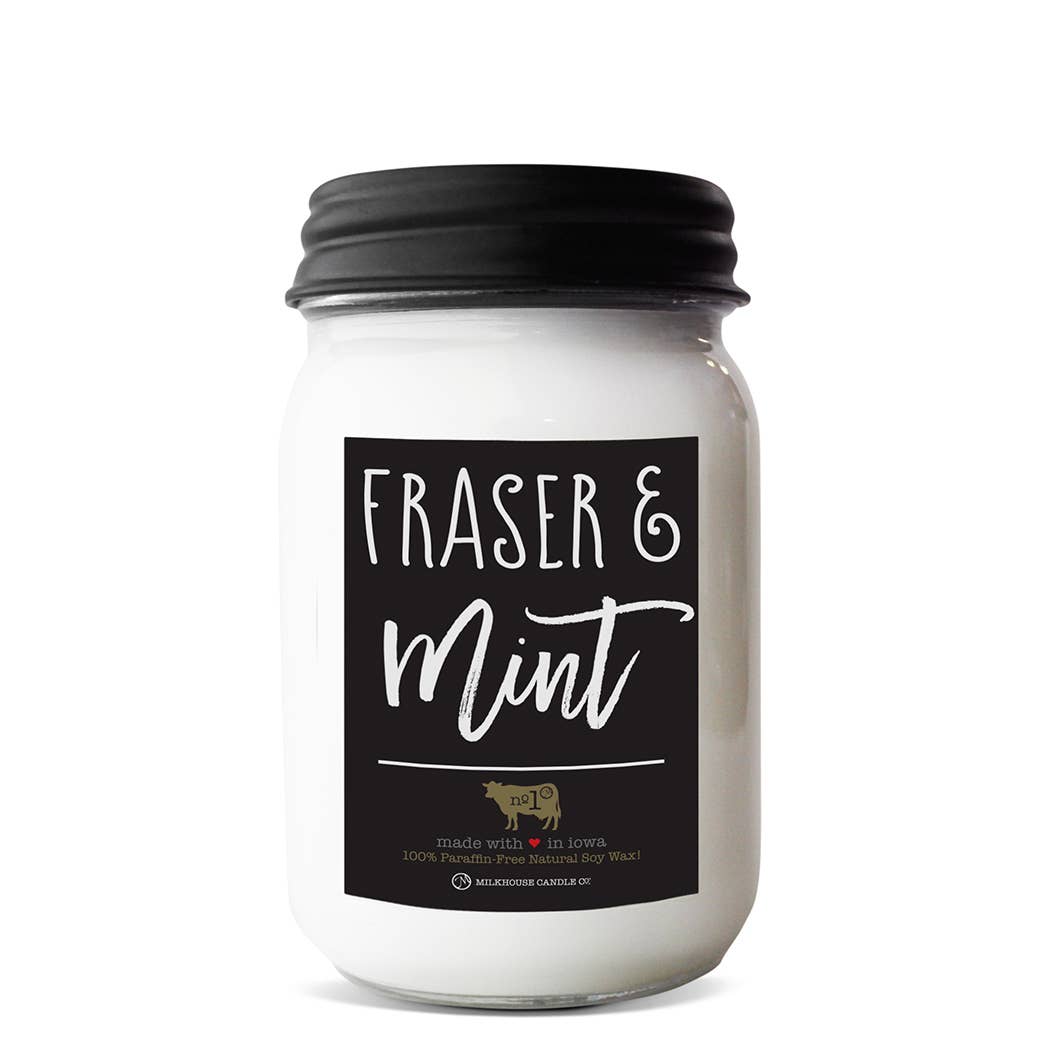 13 oz Mason Jar Candle: Fraser & Mint