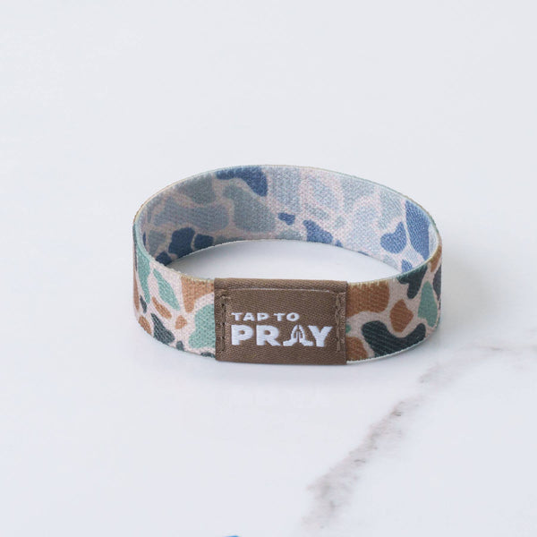 Tap To Pray™ Wristbands - River Rock Camo Classic & Sage: Medium / River Rock Camo Class / Sage