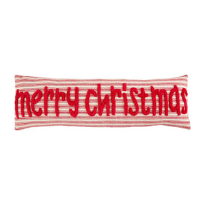 Merry Christmas Stripe Pillow