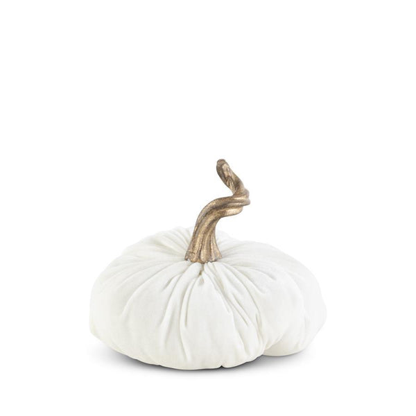 7.5 Inch Velvet Stuffed Pumpkin w/Twist