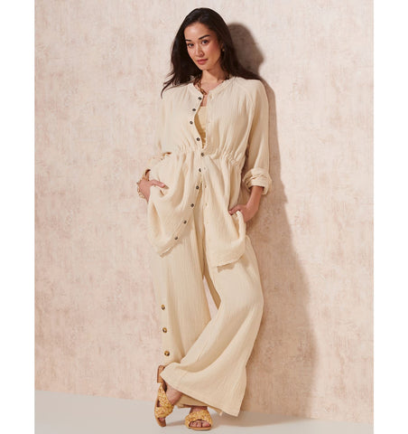 Cotton Gauze Everyday Tunic, Beige