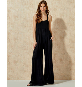 Stretch Wide Leg Jumper, Black