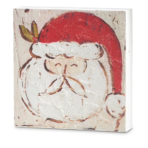 8" Santa Face Wood Block