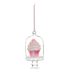 4" Cupcake in Cloche Ornament