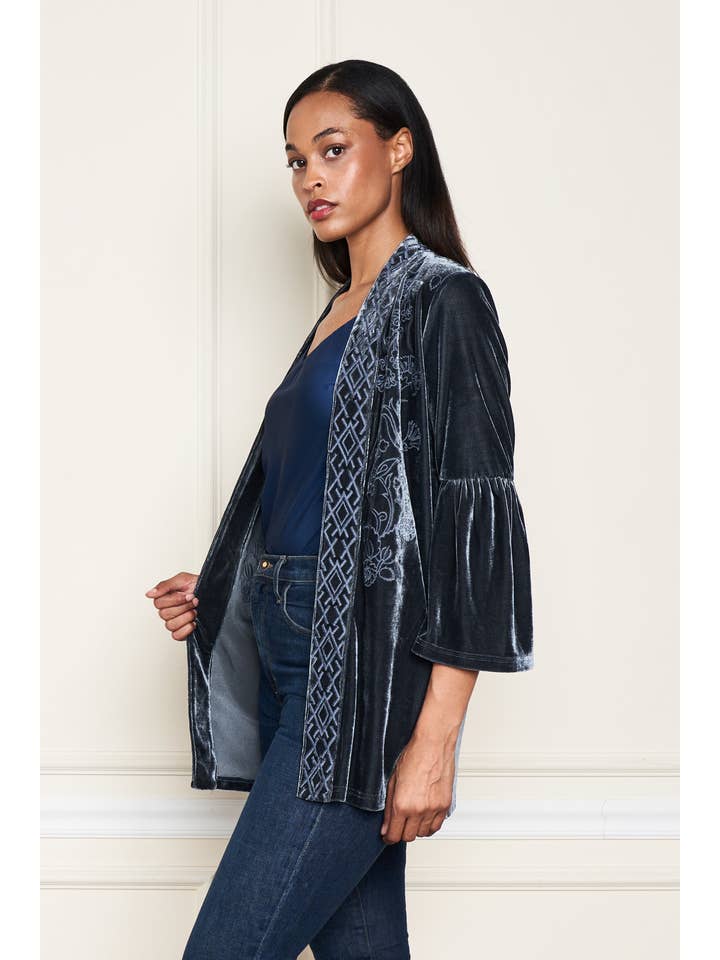 Velvet Tier Sleeves Jacket