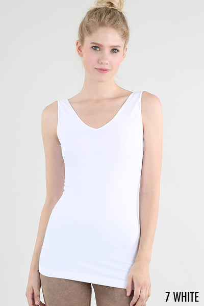 NS7180 - Reversible Tank Top: 7 White