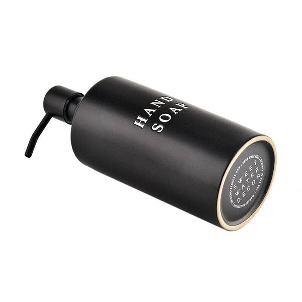 15oz Black Stoneware Hand Soap Dispenser- Home Decor & Gifts