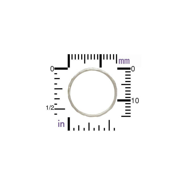 Silver, Bronze or Gold Hammer Finish Stacking Rings: Sterling Silver / 9