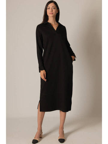 Butter Modal Collared Long Sleeve Dress