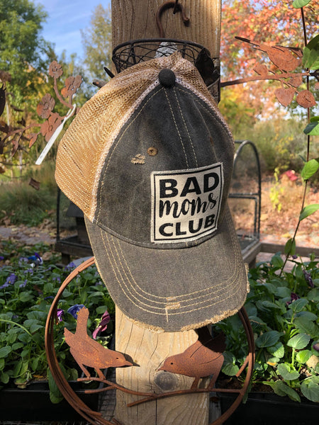 Bad Moms Club Distressed Trucker Hat Baseball Cap