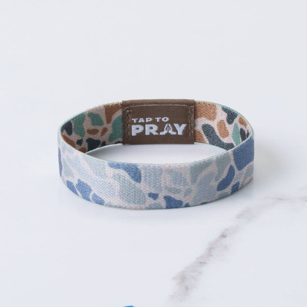 Tap To Pray™ Wristbands - River Rock Camo Classic & Sage: Medium / River Rock Camo Class / Sage