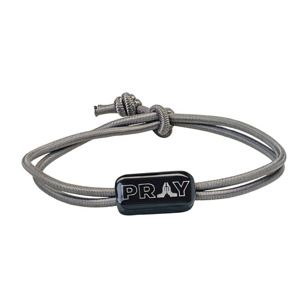 Tap To Pray® Survivor Series Tactical Bracelet: Onyx + Cross