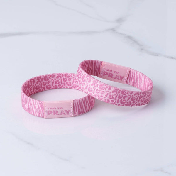 Tap To Pray® Wristband – Safari Rose: Large